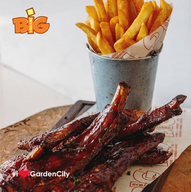 GardenCityNbi's tweet photo. Treat yourself to a great BBQ WEDNESDAY deal! A single rack of Ribs + Chips + a Bottle of 500ml SODA/ WATER for Ksh.900 or a single rack of ribs &amp; chips and a glass of wine/ bru 300ml for Kshs.1100, only at @BigSquareKE. #iHeartGardenCity https://t.co/c2lnhV37xb