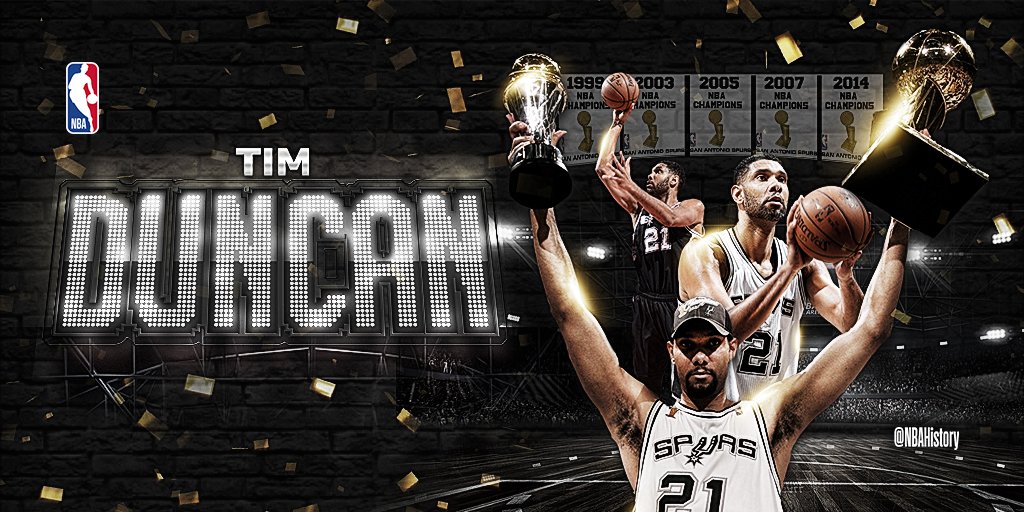 Happy 42nd Birthday to legend, 5x champ, 2x MVP and 15x All-Star... TIM DUNCAN!  