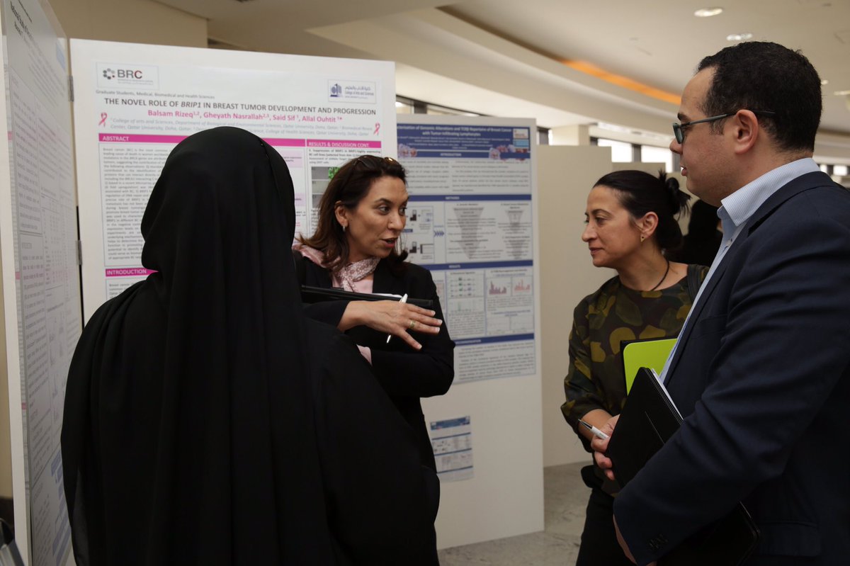 QUResearch's tweet photo. More than 260 posters participated on the poster awards. The research poster judging session consist of six group of academic and researchers from several field @QatarUniversity  #pioneering_research https://t.co/qBeGDUzt79