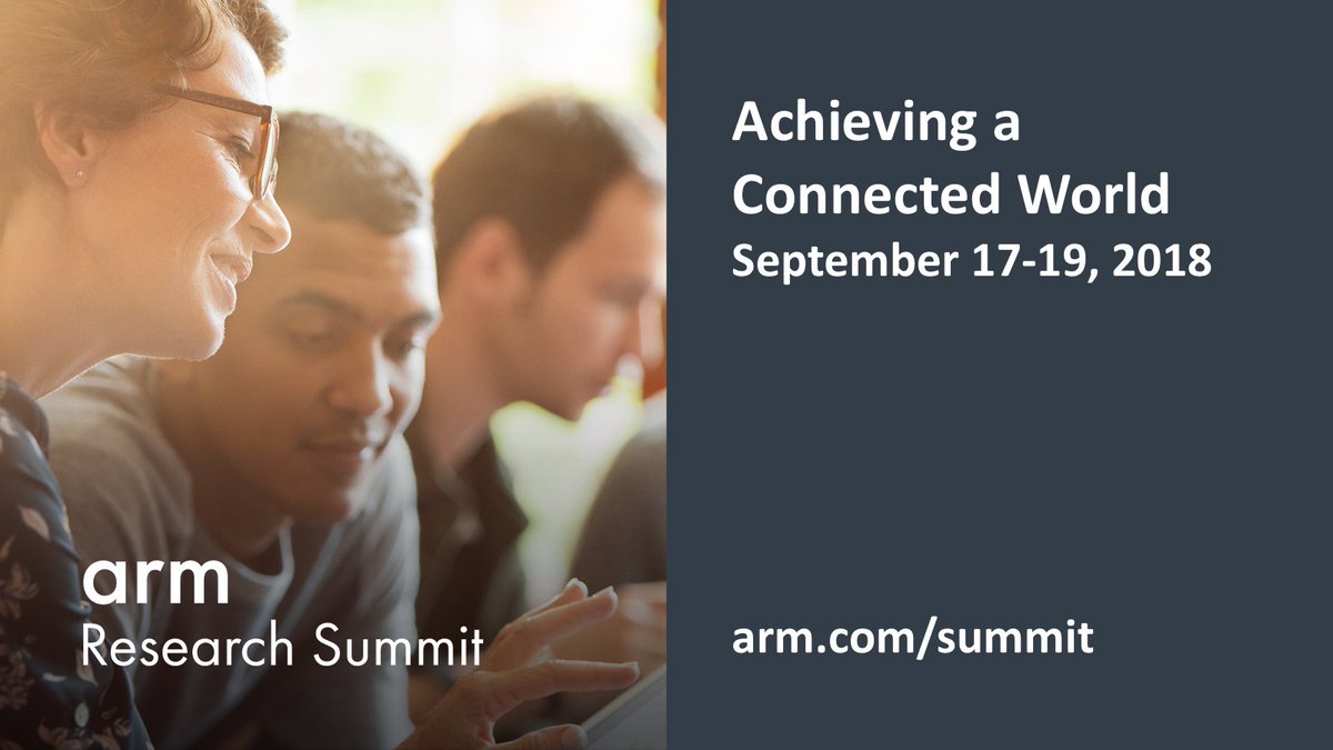 ArmEducation's tweet photo. Registration for the #Arm Research Summit 2018 is now open! 

Limited early-bird tickets are available, so register now to secure your place: https://t.co/AyfxAVkhw9 https://t.co/ZIYzT08fdI