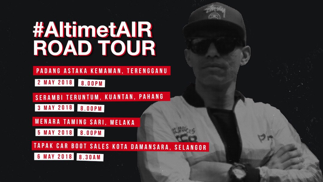 defjamsea's tweet photo. .@altimet is coming to you! The #AltimetAIR Road Tour kicks off tomorrow at Amanjaya Mall, Kedah. See you there at 8pm! https://t.co/quB2CfqSW3