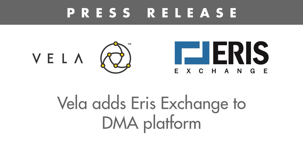 Vela | now part of Exegy (@tradevela) on Twitter photo Pleased to expand our #award-winning #DMA platform to <a href="/ErisFutures/">Eris Innovations</a> and help market makers like FME enter into #swaps tinyurl.com/vela-eris-fme-… #FixedIncome #Liquidity #MarketAccess Pleased to expand our #award-winning #DMA platform to <a href="/ErisFutures/">Eris Innovations</a> and help market makers like FME enter into #swaps tinyurl.com/vela-eris-fme-… #FixedIncome #Liquidity #MarketAccess