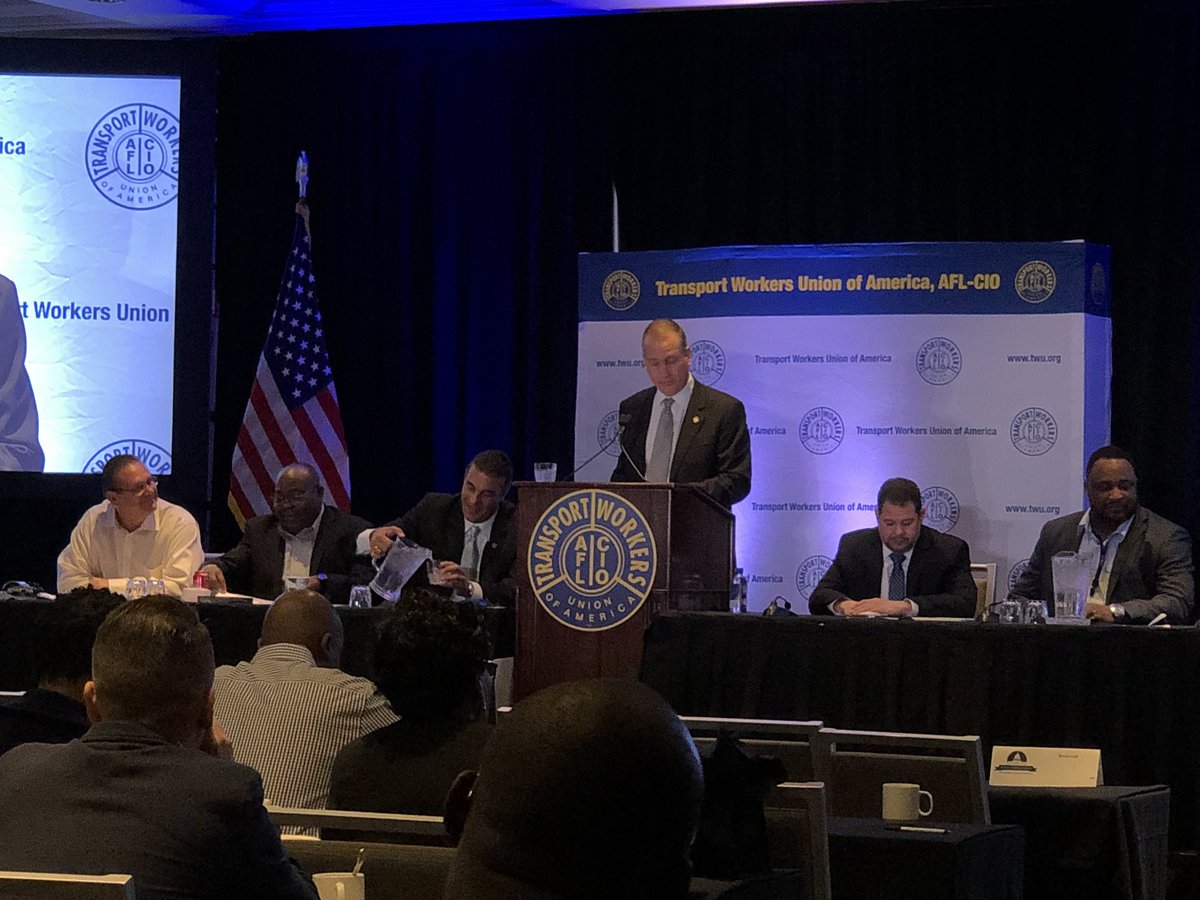 kevin_twu's tweet image. Congressman Mario Diaz Balart addresses the 2018 TWU Cope Conference. #twupolpower #transportworker