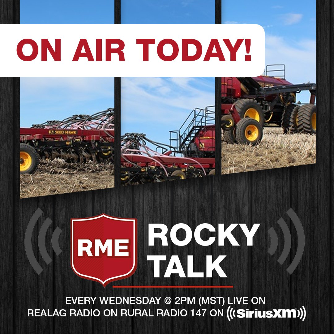 RMEHQ's tweet photo. TODAY on #Rocky Talk w/ @realagriculture Radio, Kris Cherewyk, Seed Hawk Agronomy Specialist, will be talking about the agronomic aspect of Seed Hawk Drills and spring demos with new equipment.
.
.
.
#siriusxm #RealAg #argonomy #seed #drills https://t.co/WFanggYTNq