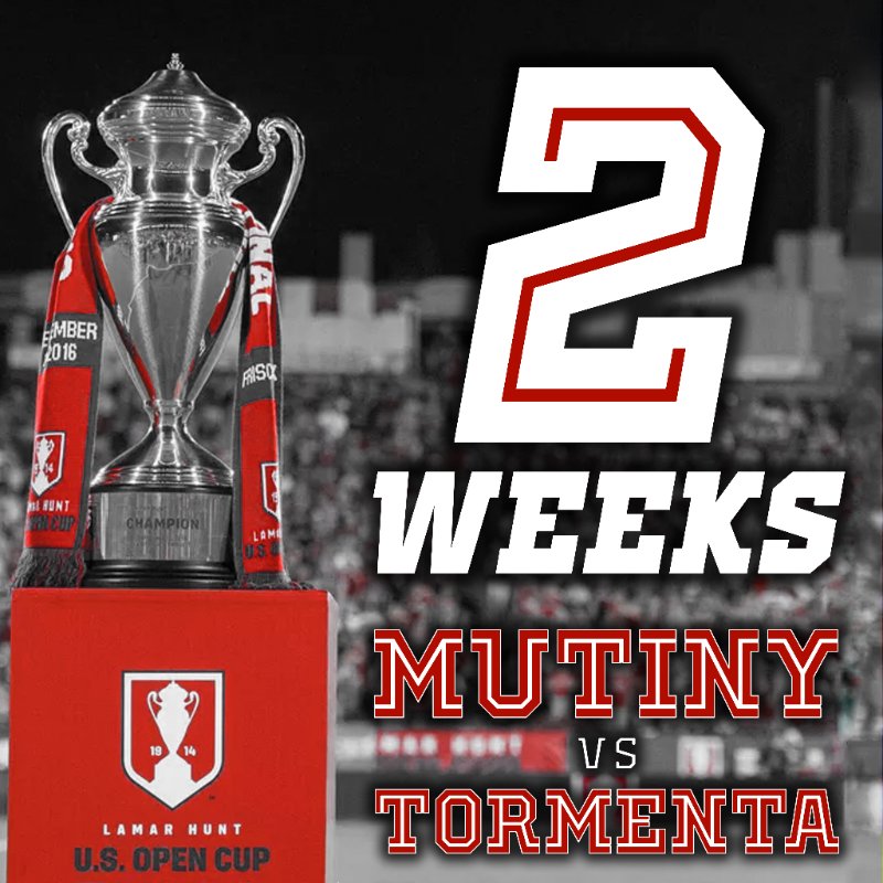 MBMutiny's tweet photo. COUNTDOWN TO THE CUP!
The Mutiny face @Tormenta_FC in the #USOC2018
Get your tickets TODAY!
Adults: https://t.co/hjSsdVuwAP
Children: https://t.co/ki3X1porQ1
#MBMutiny #MutinyRising #Path2Pro https://t.co/ynQElA45zJ