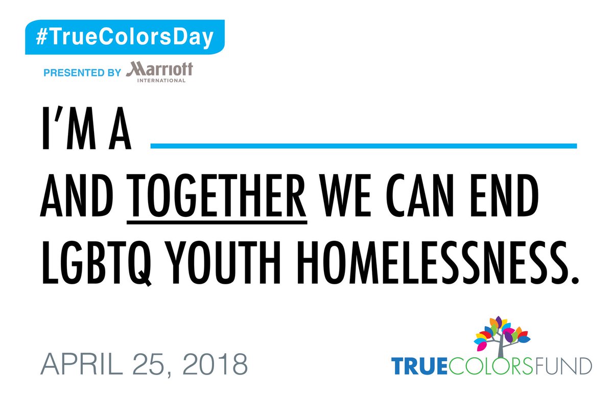Today is #TrueColorsDay 🌈 A national day to raise public awareness about LGBTQ youth homelessness, and provide supporters with simple ways to make a difference. Learn more about how you can get involved at: truecolorsfund.org/day/
@truecolorsfund
