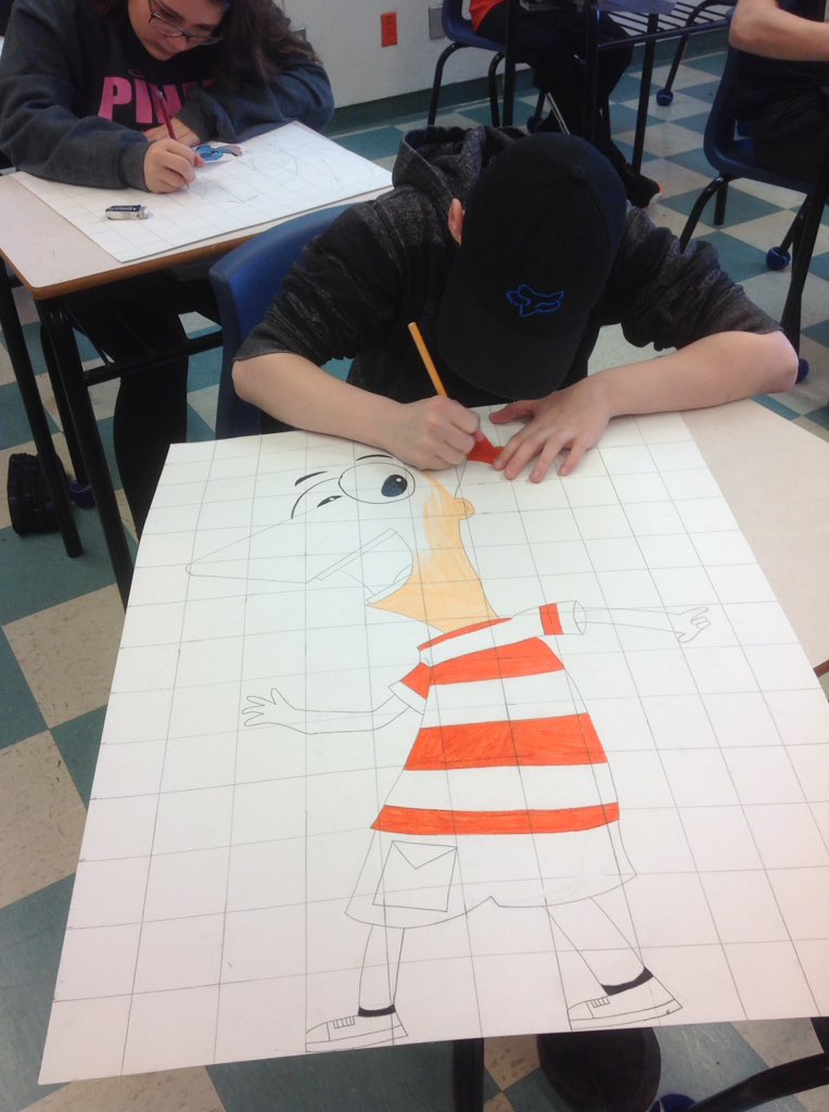 kampbell66's tweet image. @TATwolves @NLESDCA Day 2 scaled diagrams/posters are starting to take shape in Math 9 #scalefactor #mathisfun #scalediagrams