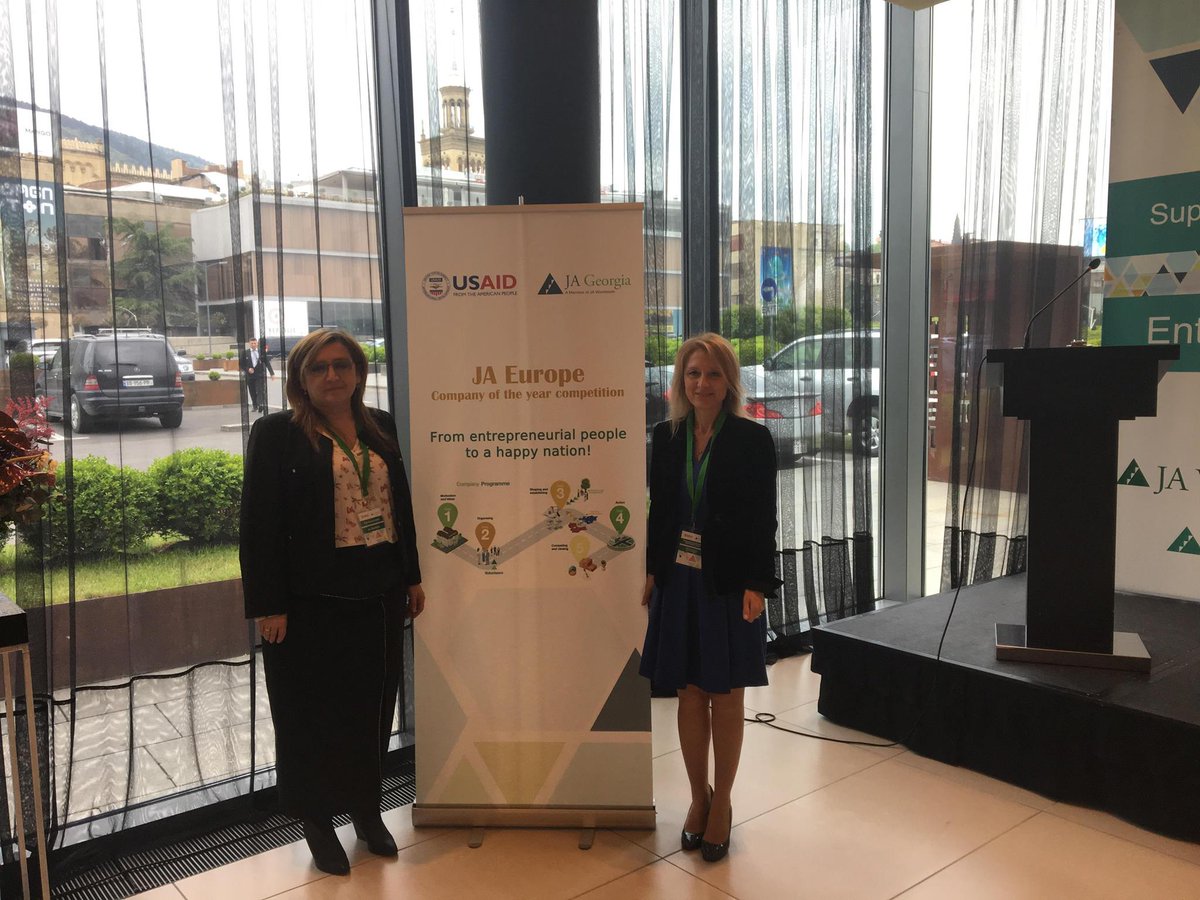JABulgaria's tweet photo. Right now: @JABulgaria and @JAGeorgia_ working together for #entrepreneurial people and happy nations! :) #JAinAction @JAEurope @JAWorldwide https://t.co/heETZA5qQ1