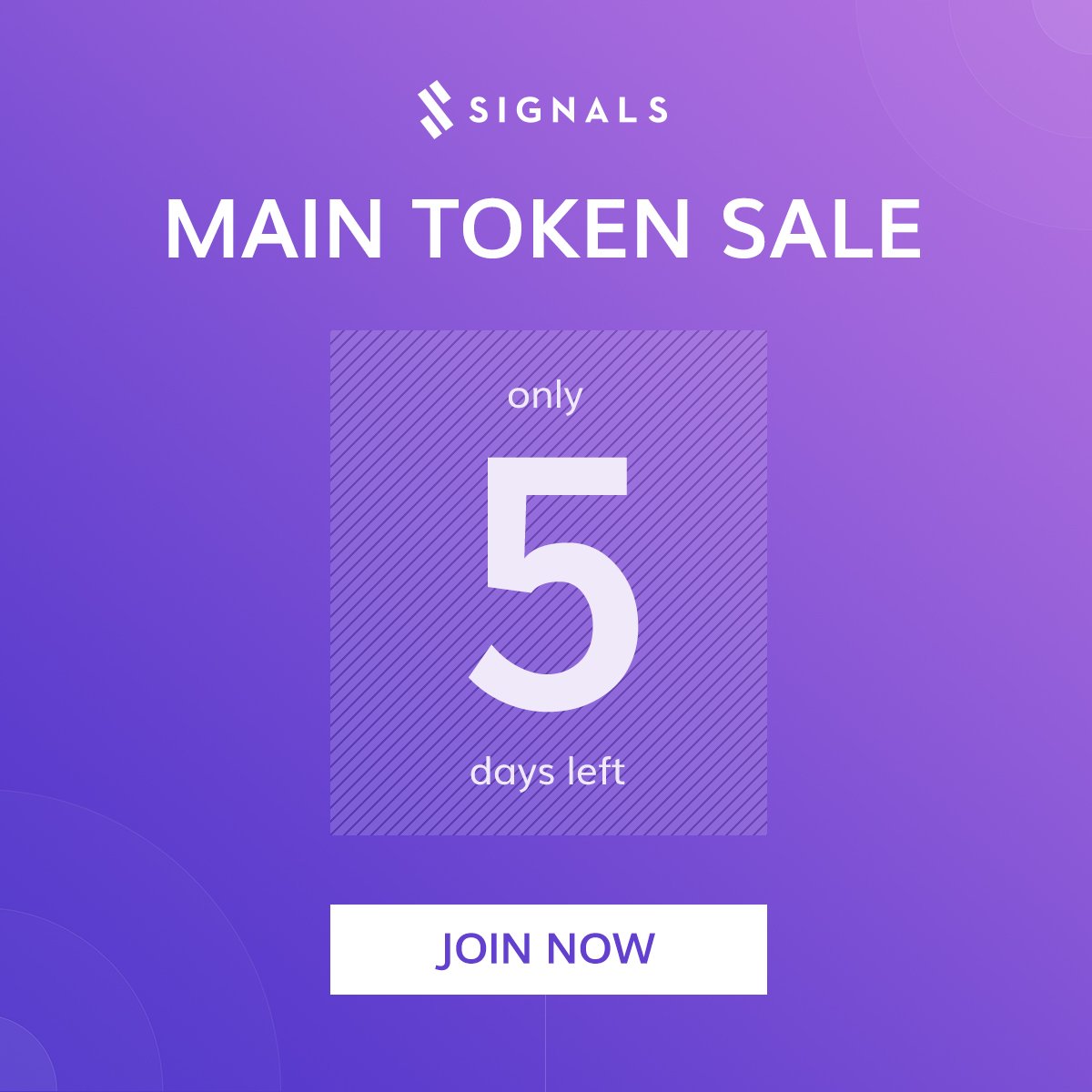 It's time to start relying on machine intelligence rather than your gut in #cryptotrading. Only 5️⃣ days left to join the sale! signals.network