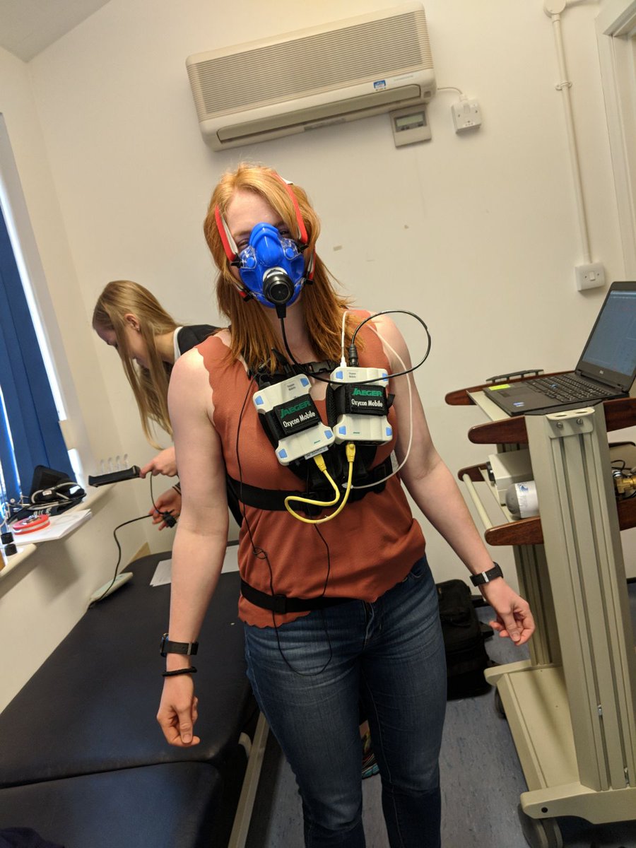 mirnoonanOT's tweet photo. Being guinea pigs today! With @GraceDibben today in preparation for her calibration study with #heartfailure #patients with @PhilipJMcBride @ExeterDoctoral @ExeterMed https://t.co/bgwRPfgYTN
