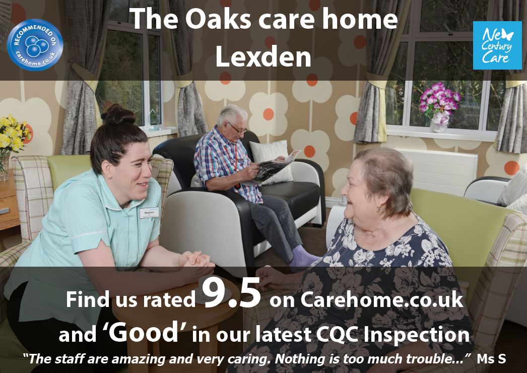 NewCenturyCare's tweet photo. The Oaks care home, in Lexden, Colchester, has come a long way. We are celebrating the hard work and care that has made it the fantastic place that we have now: https://t.co/i6eUAJJzEV #CQCratedGood #Highlyratedcarehome #TheOakscarehome #Lexden #Colchester #HappinessMatters https://t.co/mfLr7FoG3C