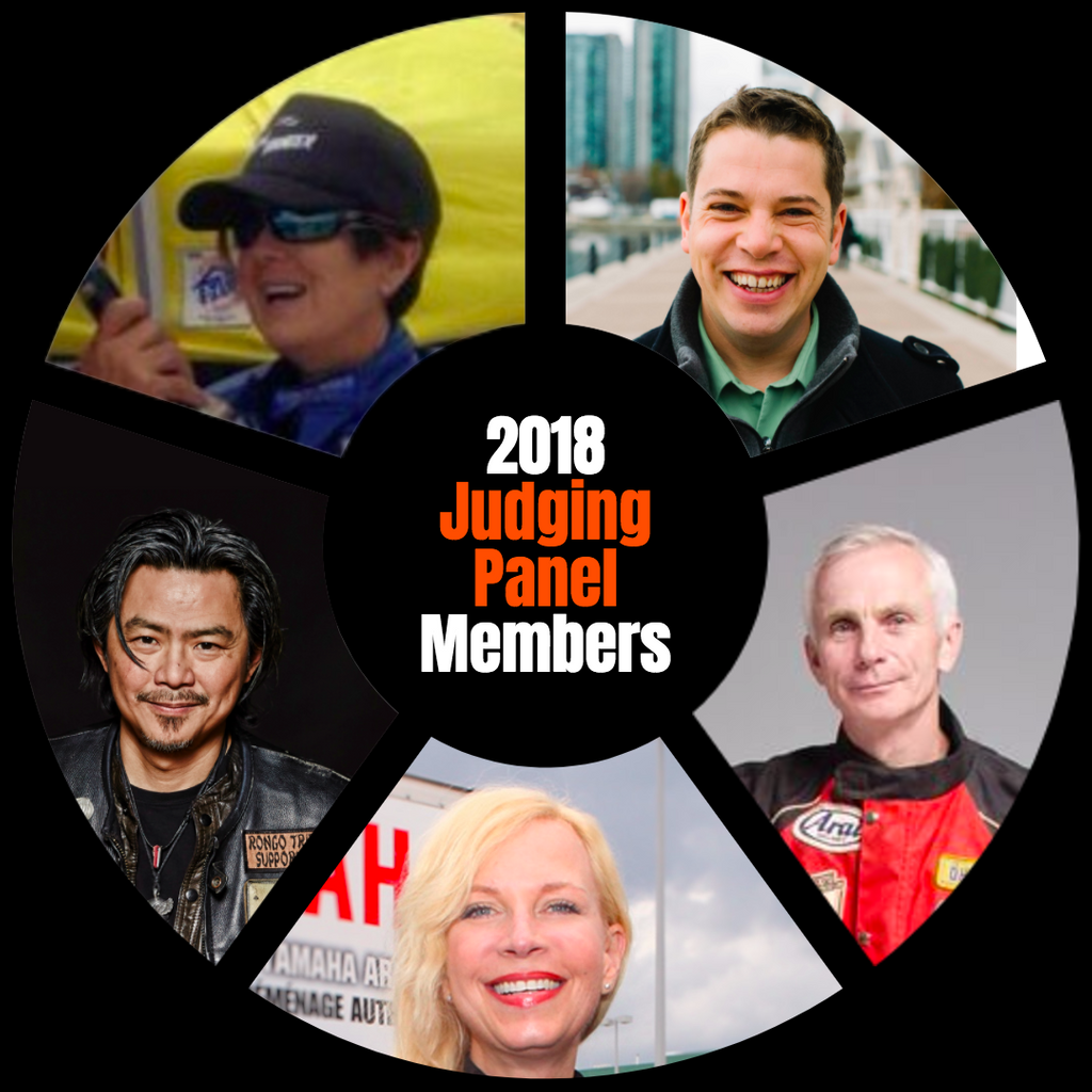 In case you missed our announcement yesterday, our 2018 TMFF Judging Panel is now complete and  includes: journalist JACOB BLACK, adventurer LAWRENCE HACKING, IFRD founder VICKI GRAY, prof photog DAN LIM, and CMHF inductee TONI SHARPLESS.

torontomotofilmfest.com for their bios.