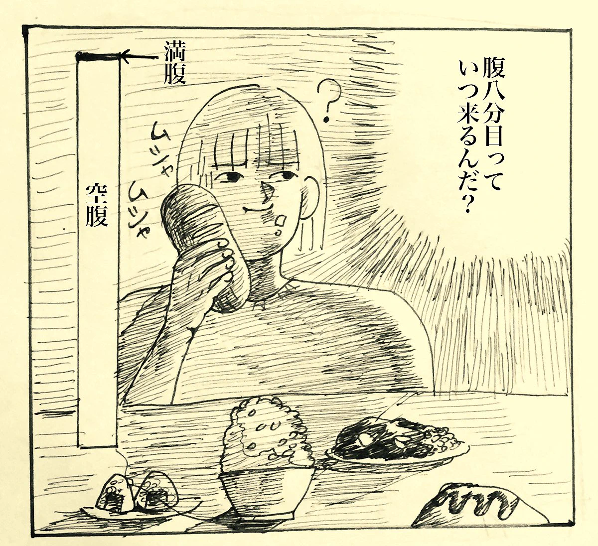 「腹八分目っていつ来るんだ…？！」概念が無い人の図とグラフがこちらｗｗｗ