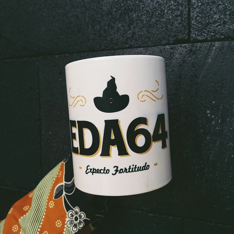 Expecto Fortitudo!
EDA Merchandise is now available for sale!

Items detail:
Gantungan kunci: IDR4.000,00
Pin: IDR4.000,00
Mug: IDR35.000,00

Get special offer for buying 2 items (gantungan kunci, pin) for IDR7.000,00 only!

Go get yours by contacting Devin at +62 822-5718-4630!