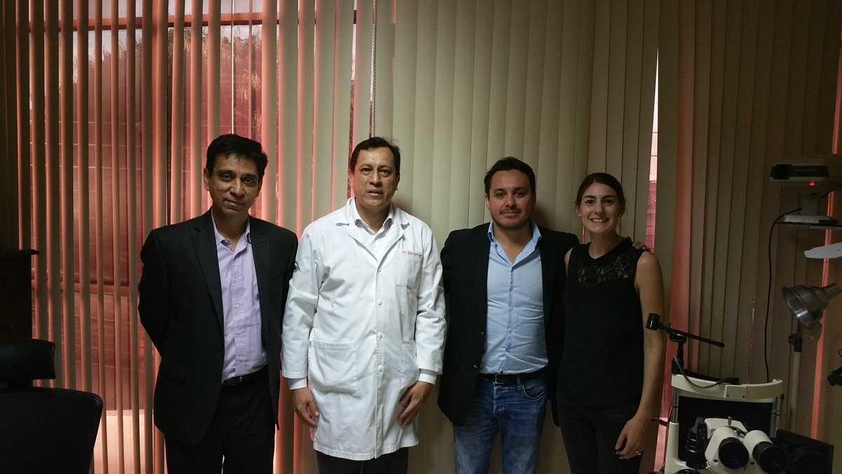Dr. Raj Agrawal &amp; Dr. Georgia Kamboj, along with Dr. Marcelo Murillo Sasamoto, President of Sociedad de Boliviana Retina, met with Dr. Boris Quiroga, the retina specialist in Instituto Oftalmologico #Cochabamba, to discuss the #BOLDR project on #diabetic #retinopathy.