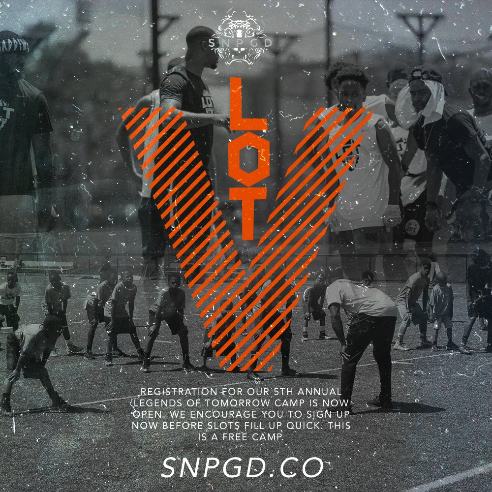 SNPGD's tweet photo. Have you signed up ? June 30, 2018 in Philadelphia you don’t want to miss our LOT5 football camp .... https://t.co/hv1Dq8Krn4 MAY 1, 2018 is our DEADLINE https://t.co/hQbBqTjvvy