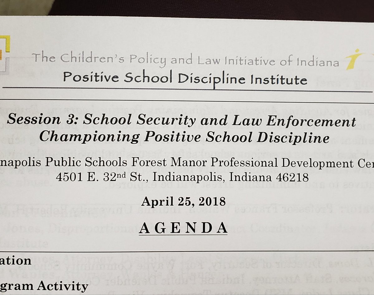 LaWandaMitch85's tweet photo. And we're off!!! Positive School Discipline Institute @IPSSchools with School Security and Law Enforcement Championing Positive School Discipline @IPS_StudentSvcs #disciplinereform #innovativestrategies #positivelearningenvironments https://t.co/47zSs1oMXQ