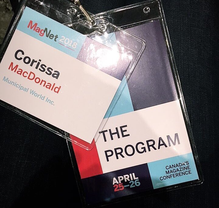 SociallyCo_'s tweet photo. Excited to be attending @magscanada’s #MagNet18 conference in #Toronto today! Let the learning begin 🤓 https://t.co/eepJRuIcBk