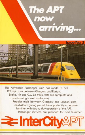 RailwayCentral's tweet photo. #BREL (#DerbyWorks) #InterCityAPT #Class370 #HST #APT-P posters from the late 1979-80's https://t.co/TmHLG5F7Eq