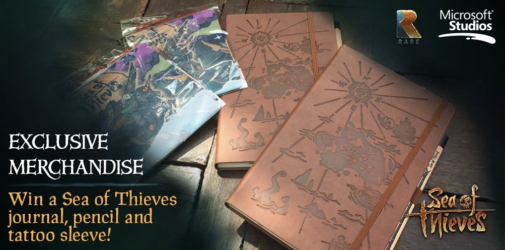 SeaOfThieves's tweet image. Time to take a shot at some exclusive #SeaOfThieves swag! Follow us and retweet before 4PM BST tomorrow for a chance to win. #WinWednesday