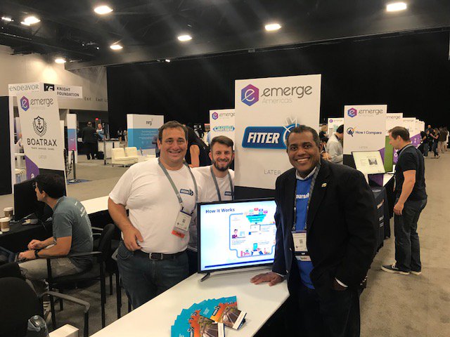 beaconcouncil's tweet photo. With thousands of different exhibitors this week at @eMergeAmericas, we were happy to see a couple of homegrown startups that are revolutionizing the trade and #logistics space. @quickloadapp and Fitter are making #Miami proud! #MiamiMoves #eMerge18 #Technology #Innovation https://t.co/8uUldOrlPd