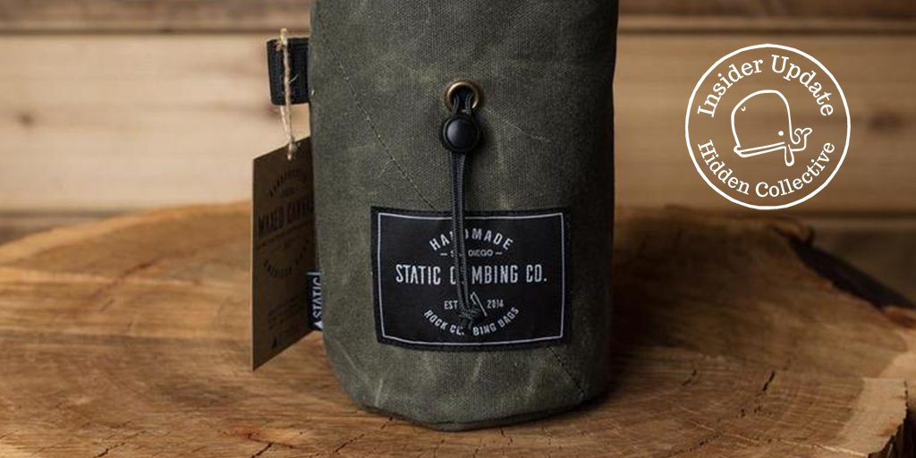 hiddencollect's tweet photo. If your in need of a new chalk-bag let us intro Static Climbing, handmade from 13 separate pieces of locally sourced material, each bag a uniquely crafted product. https://t.co/cQYRuuD72n