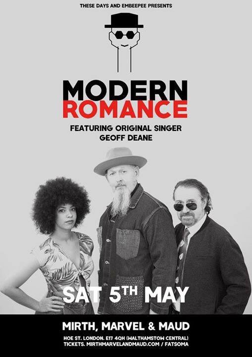 Modern Romance LIVE. 5th May - Hosted by the legendary <a href="/e17RnR_books/">Rock'n'Rollbookclub 📚</a> BOOK NOW fatsoma.com/mobile/product…