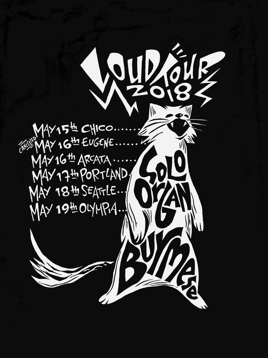 Burmese is going on tour to the NW with Solo Organ next month!  

5/15 - Naked Lounge, Chico, CA
5/16 - The Batcave, Arcata, CA
5/17 - Turn Turn Turn, Portland, OR
5/18 - Hollow Earth Radio, Seattle, WA
5/19 - Percival House, Olympia, WA
