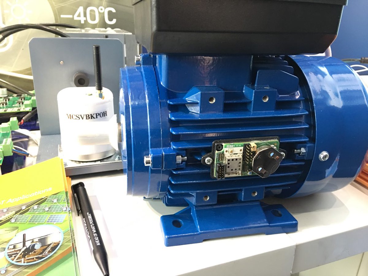 IoTeam_Smart's tweet photo. @hannover_messe with @ADI_News condition based monitoring #cbm #IoT wireless device for electrical motors https://t.co/Twx5rYjy7r