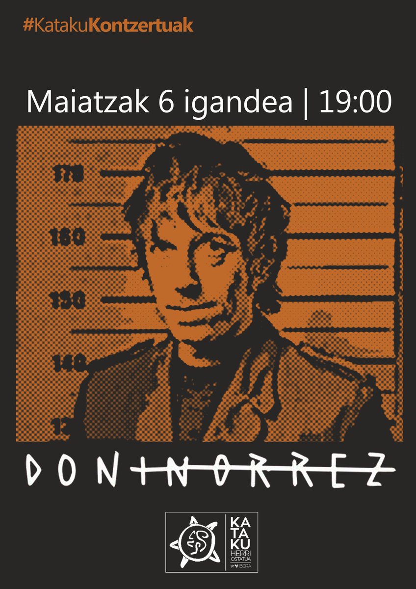 Maiatzak 6 Igandea | 19:00
#KatakuKontzertuak
<a href="/DonInorrez/">Don Inorrez</a>