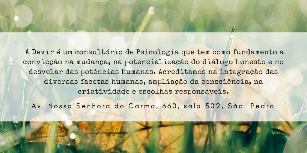 devirps1's tweet image. Nosso novo projeto. #psicoterapia #Psicologia #devir