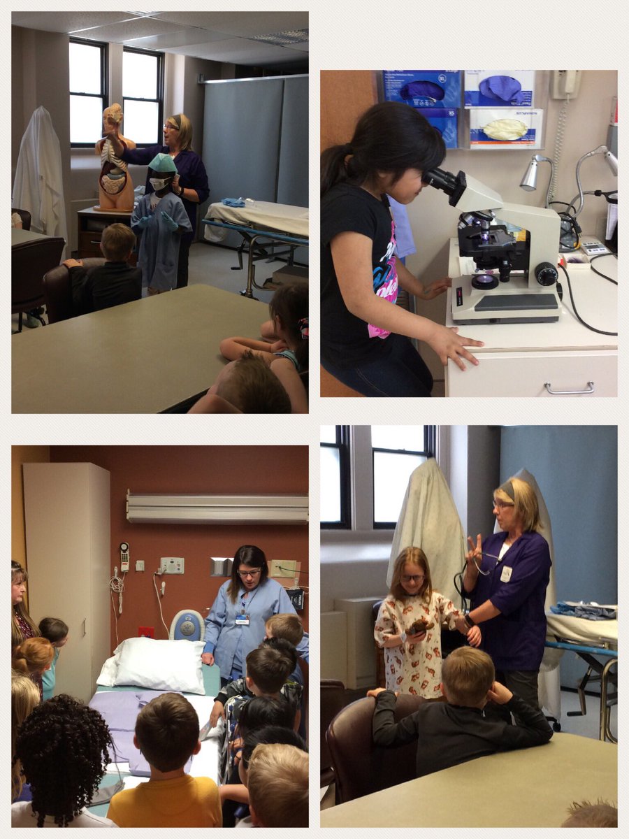 wanzek_drew's tweet photo. Yesterday was our trip to the hospital. We got to see what patients &amp; hospital workers wear, check out models of our skeletons &amp; internal organs, see a newborn baby, look at blood under a microscope, see where patients go for surgery, &amp; check out the inside of an ambulance! https://t.co/uOX805xx2S