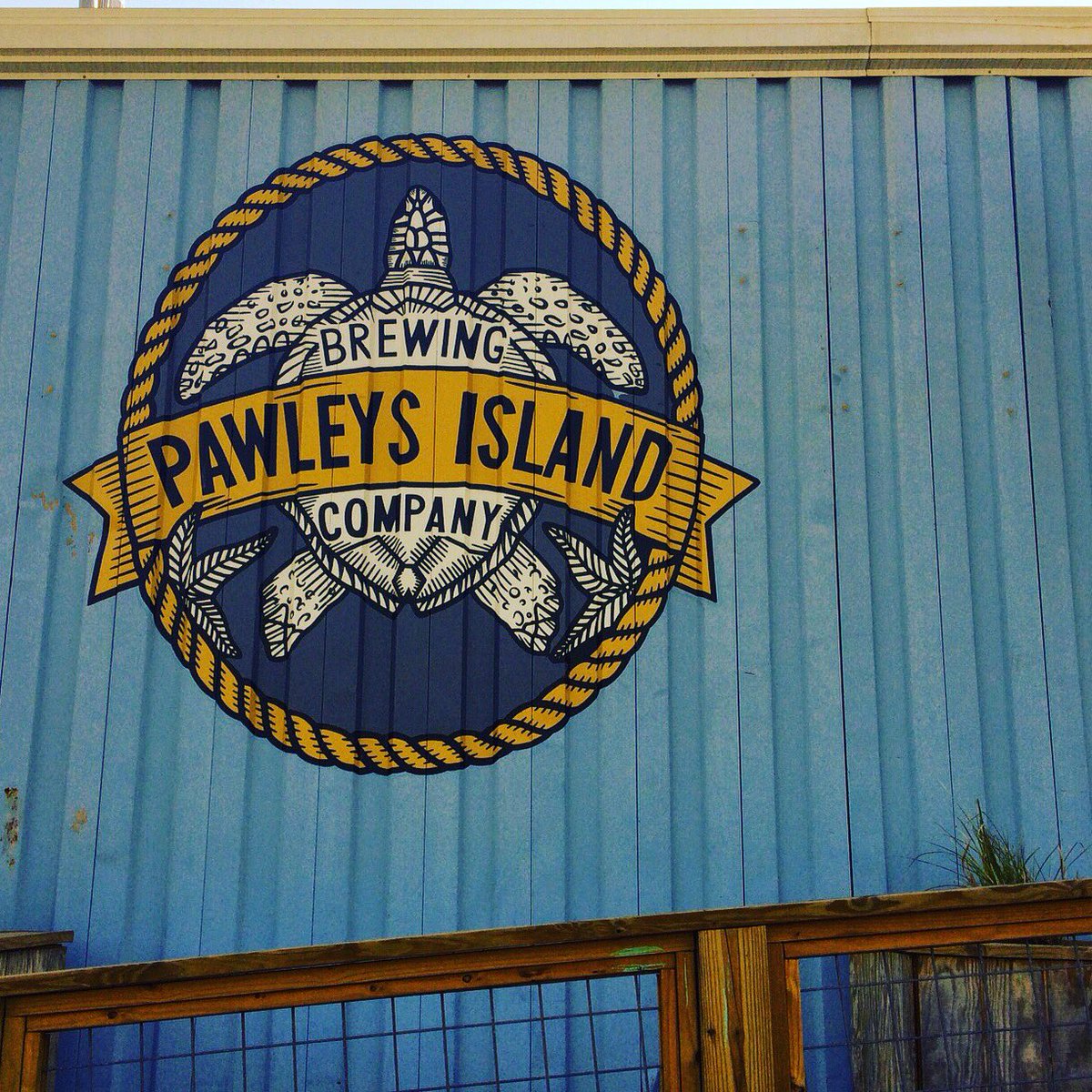 pawleysbrewing's tweet photo. No more speakeasy. Our logo is on the building and it looks awesome. Please stop by and check out what the very talented local artist @jessihelmrichart painted for us. .
.
#craftbeer #brewery #chsbeer #scbeer #pawleysislandbrewing  #charleston #charlestonartist #artist #turtle https://t.co/DugD7zqCZj