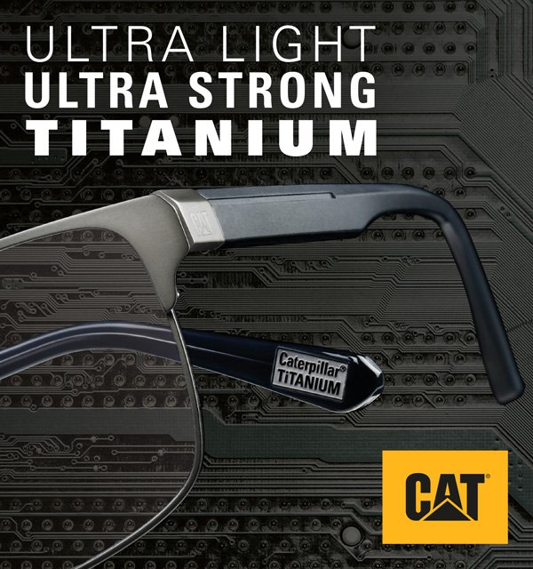 Inspecs's tweet image. CATERPILLAR launches high-spec titanium material, used in aerospace technology, to CAT eyewear. #caterpillar #inspecs #eyewear #engineering #cateyewear #builtforit #catworkwear
