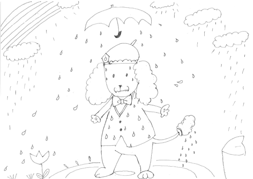 今日朝雨凄かったデスね、、師匠が濡れてちゃって震えてる光景を描いてみたよ♩すご〜〜〜〜〜〜〜く寒そう!
#本日のアクアちゃん画伯 