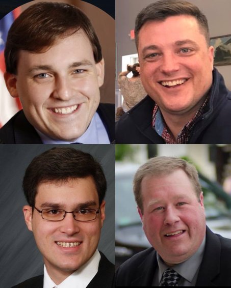 GOPAC's tweet photo. Congratulations to the #Republican winners of last night's #SpecialElection in New York! Welcome to the #NY state Assembly: @SmithForNY, @JakeCAshby, @ChrisWCtague &amp; John Mikulin. #nypol @NewYorkGOP #AD5 #AD17 #AD102 #AD107 https://t.co/vFAFoglVqV
