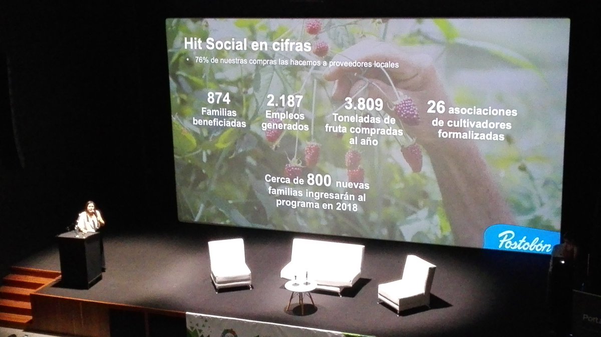 feliperoldan46's tweet photo. Cifras muy representativas presenta a esta hora en #Exposostenibilidad la empresa @postobonoficial y su programa #HitSocial en el marco de la Semana por la Sostenibilidad de la Comunidad #CicloSiete https://t.co/7qllwFr11Y