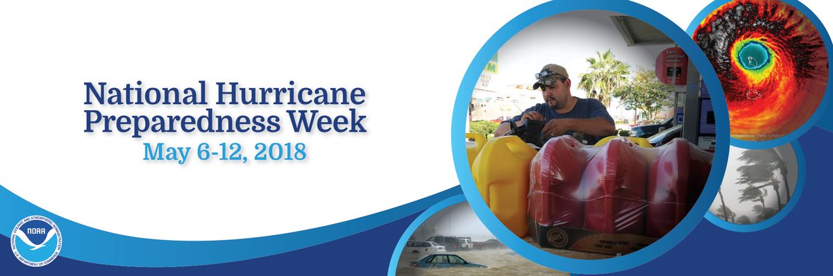 NWS's tweet photo. National Hurricane Preparedness Week begins on May 6. There are lots of things going on! A LIVE hurricane webinar, the Hurricane Awareness Tour (Hurricane Hunters! ✈️), and more. Check out this year's materials ahead of time here: https://t.co/BH4FWxMsAv 
#hurricanePrep https://t.co/ECaorCrUNo