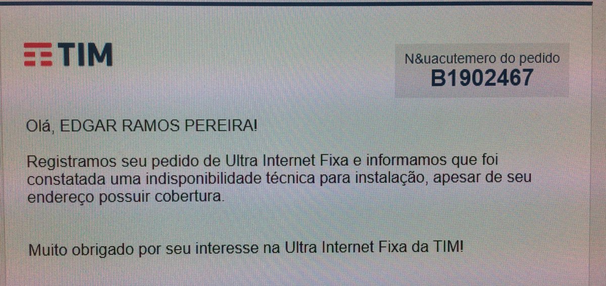 Edgar_RP89's tweet photo. Obrigado @LiveTimInternet por me iludir por 5 dias!!! Avisa que tem dispnibilidade e quando vou consultar para assinar banda larga não tem!!! #timfail #propagandalive #LiveTim @TIM_AJUDA @timbr https://t.co/xogZcwMe70