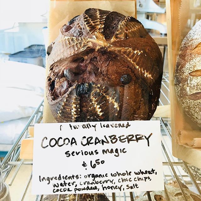 brake_bread's tweet photo. sheβs beauty, sheβs grace - Cocoa Cranberry loaf today! A decadent loaf with cranberries and chocolate drops strewn throughout a dark chocolate sourdough. And all organic whole wheat β itβs guilt-free! #chocolate #seriousmagic #cranberry https://t.co/wOsp6cZGxC