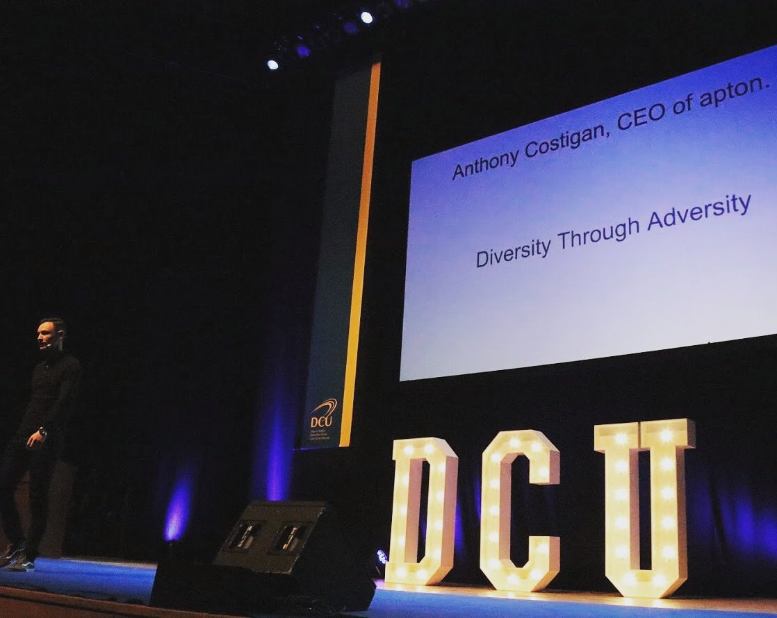anthony_aptOn's tweet photo. Today was epic for me. Honoured and humbled to be asked to speak to 700 Transition Year Students from 'disadvantaged' areas. I spoke about my youth, the adversity I faced and how it made me different, which was a strength not a weakness. #dcu #hear #access #apton https://t.co/xQ0jSYnTjD