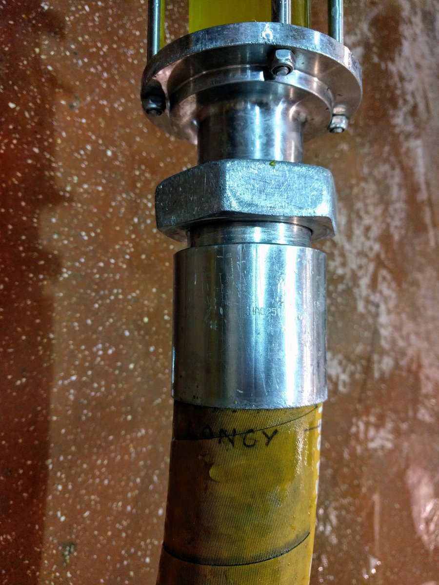 In the brewery we have 3 hoses with pet names.
A long one called Longy, a short one called Shorty and one with a sticky thread called Sticky Fred.