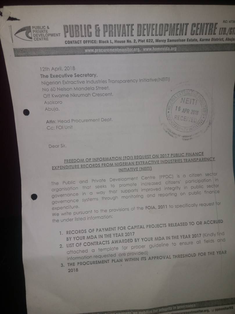 PPDC_ng's tweet photo. Kudos to @nigeriaeiti, Nigerian Press Council and @cacnigeria1 who have responded to the #FOIRequests with full disclosure #FOIRanking2018 https://t.co/2fpcxA2Mnq