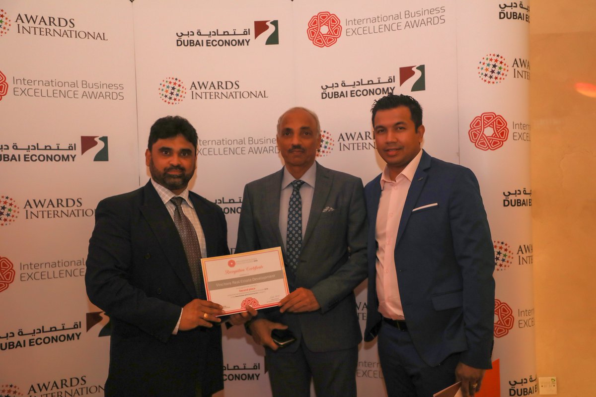 VincitoreRealty's tweet photo. #Proudmoment for #TeamVincitore as 2nd place winners at the #InternationalBusinessExcellenceAwards in the #RealEstateandConstruction category. 
Thanks, Awards International, for this platform for to network, compete &amp; share best practices. https://t.co/Sxd0KMmgOL