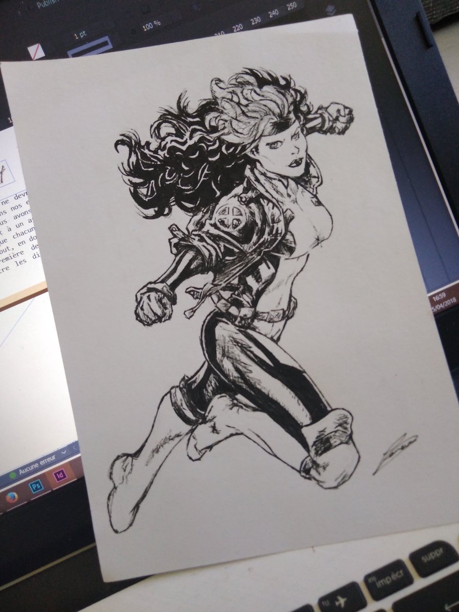 artista_pazza's tweet photo. ENFIN FINI !! DAAAAMN ! (les cheveux c'est le pire...)

#xmen #drawing #art #rogue https://t.co/8BI2f6Cpmr