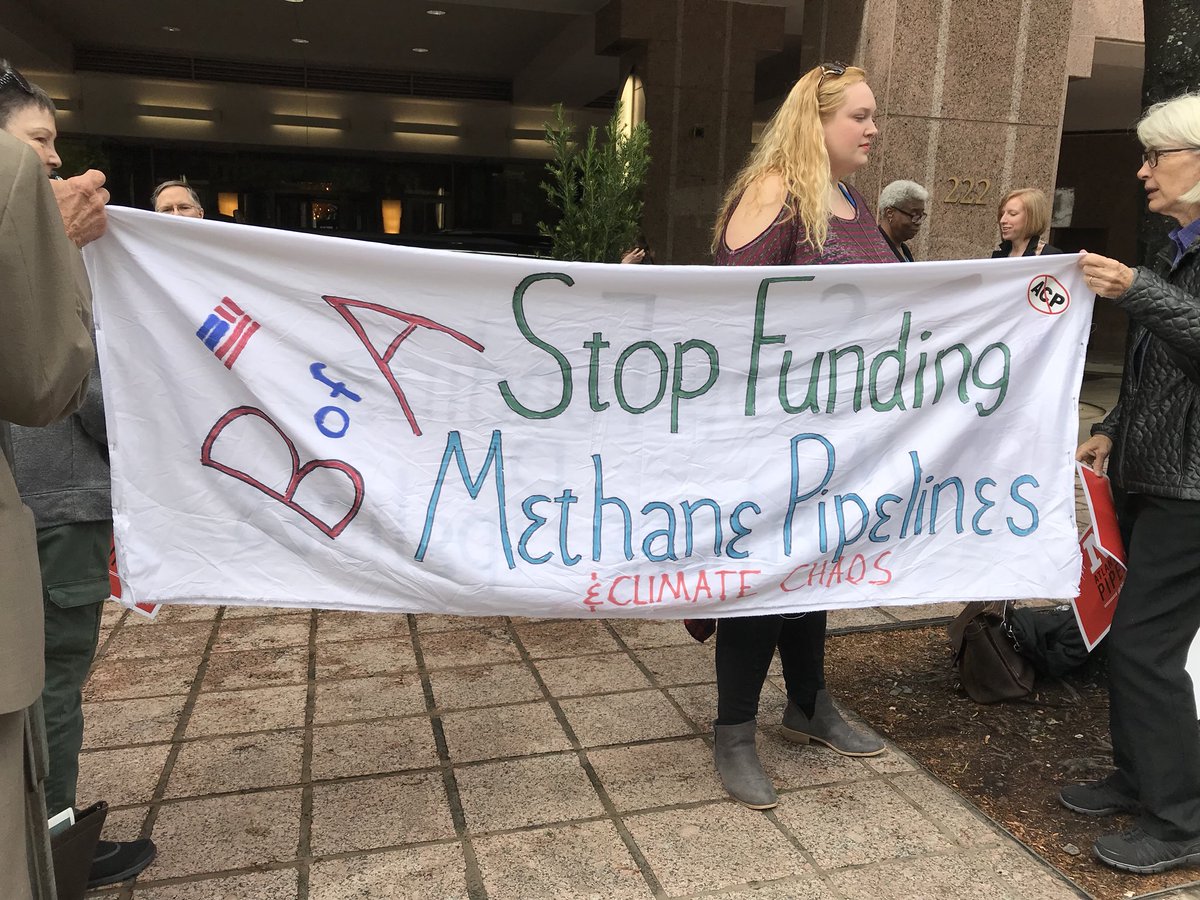 CesarCWA's tweet photo. Another day, another big bank ruining our country. Hey Bank of America, stop funding the Atlantic Coast Pipeline #stopACP #noACP https://t.co/jwdNqurr66