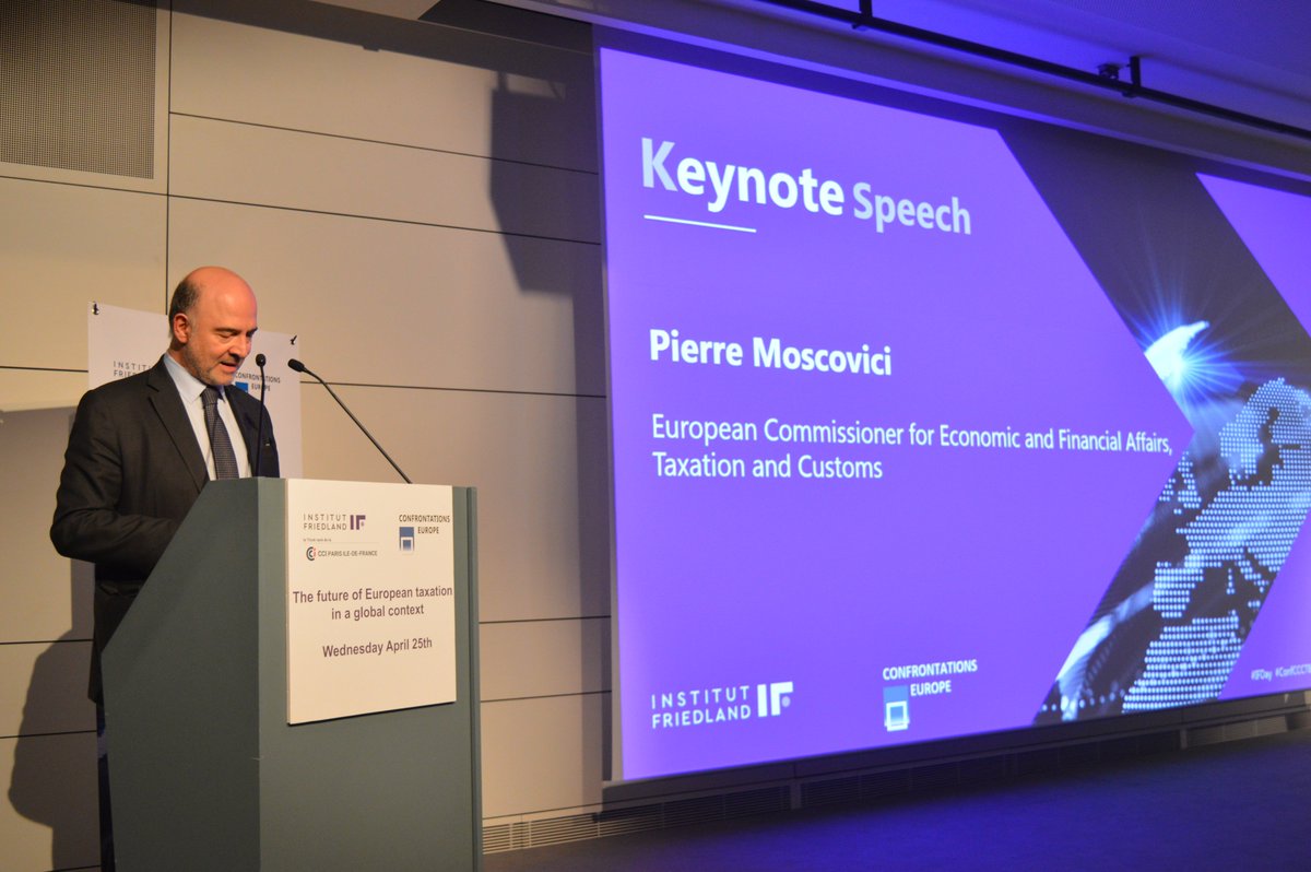 IF_Institut's tweet photo. @pierremoscovici : we all prefer a global solution, but very long negociations =>we cannot wait #ConfCCCTB #IFDay #CCCTB cc @Confront_Europe https://t.co/vveXrERWlQ