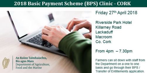 agriculture_ie's tweet photo. #BasicPayments - 1 to 1 Clinic will take place on Friday 27 April @TheRiverside Macroom from 4pm to 7.30pm. Check out the remaining clinic dates here https://t.co/URDa2hcvLP @Corkman_ie @SouthEastRadio https://t.co/vLMOQ5l198