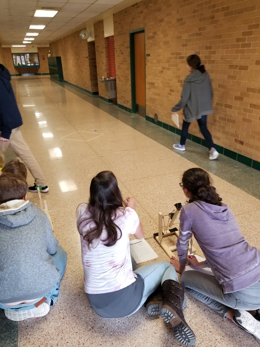 hartstemmd's tweet photo. After a very long and well thought out building process, 8th grade has started to test out their prototypes. We have taken simple machines to the next level with some of these catapults! Some really creative thinkers here at Hart. #stemdesign #leadwithhart #simplemachines https://t.co/tMX587aAJj