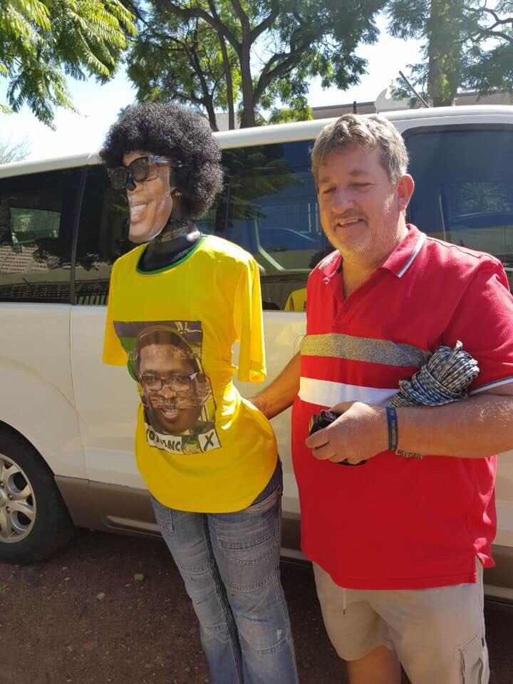 Lesufi's tweet image. These morons came to our offices to “hang” me! We defeated your racists grandparents, you are nothing!